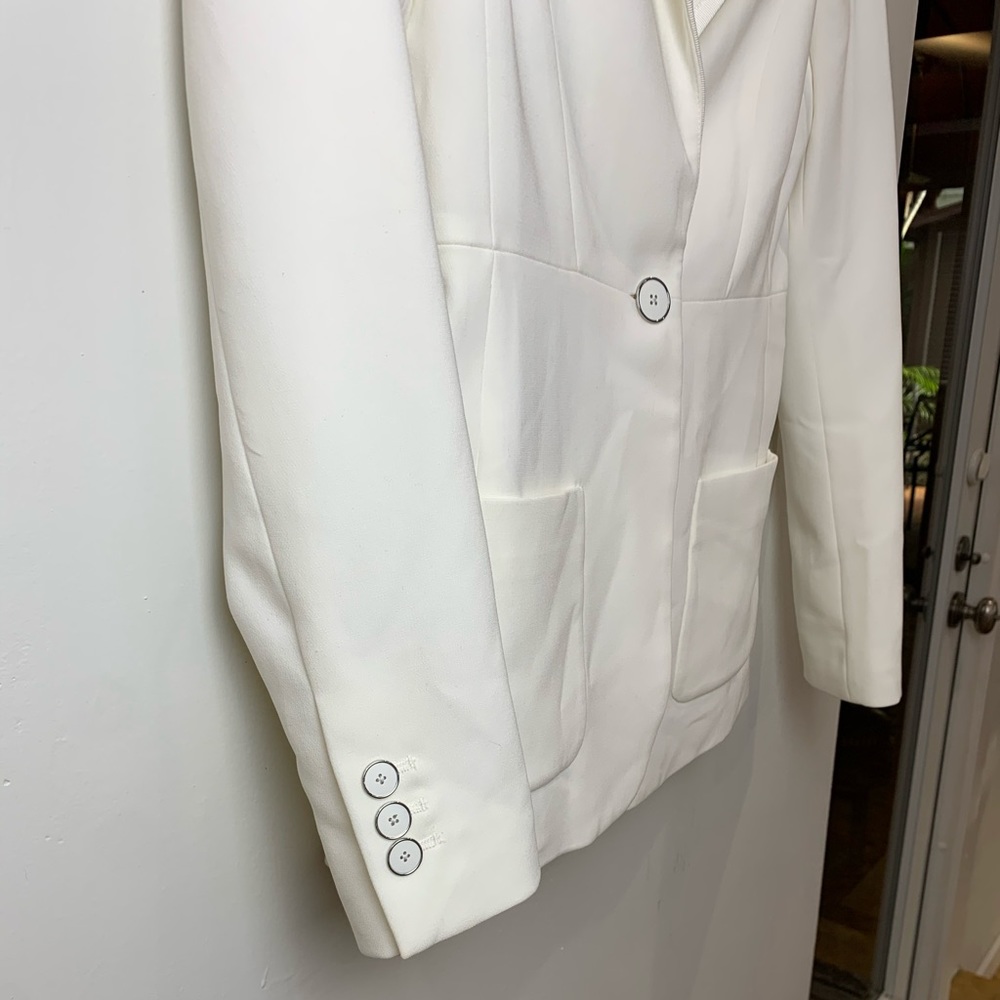 Elie Tahari Creme One Button Blazer - Picture 14 of 15